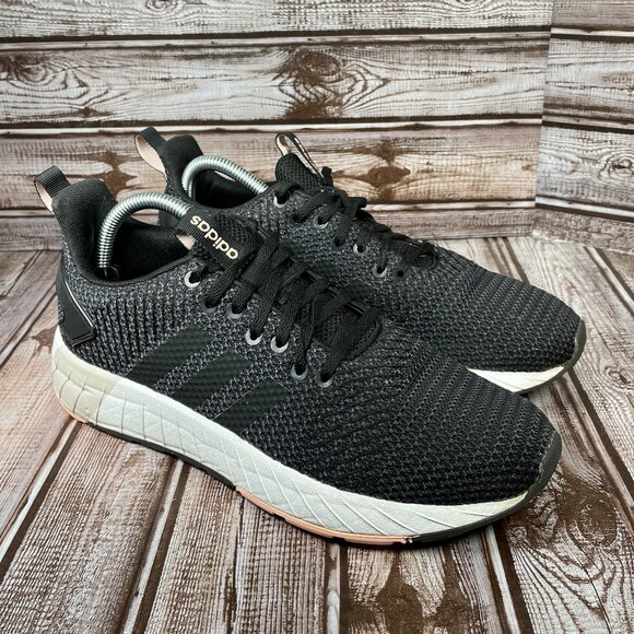 ADIDAS Questar BYD Women's 8.5 Woven Black Cloudfoam Running Sneakers Shoes - Picture 2 of 9